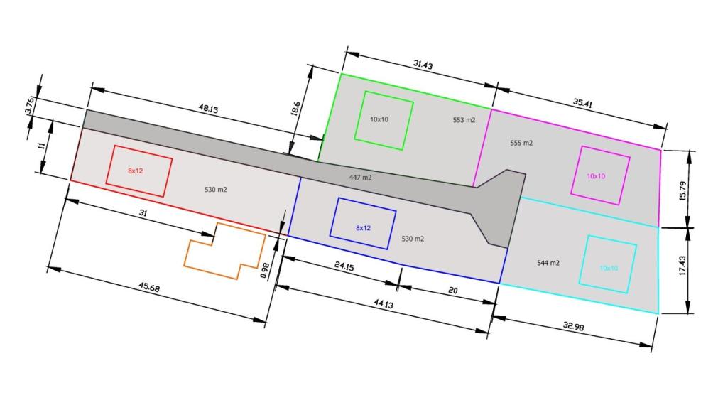 Na predaj pozemky 3175m2 určené k výstavbe rodinných domov - Kecerovské Kostoľany