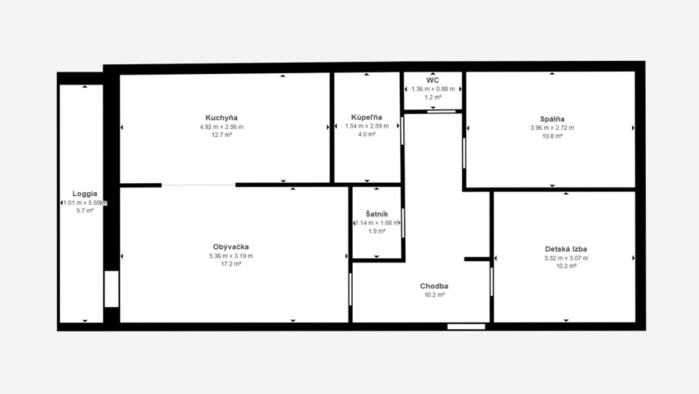 Na predaj 3 izbový byt "Pražák" vo vyhľadávanej lokalite - Košice Nad Jazerom