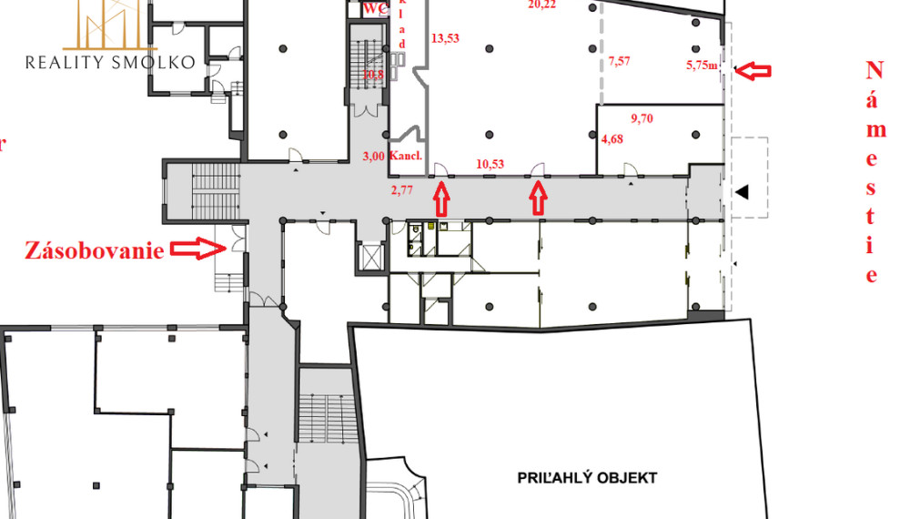 Na prenájom obchodný priestor v centre mesta Humenné.