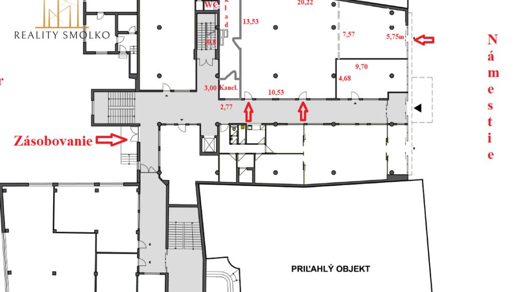 Na prenájom obchodný priestor v centre mesta Humenné.