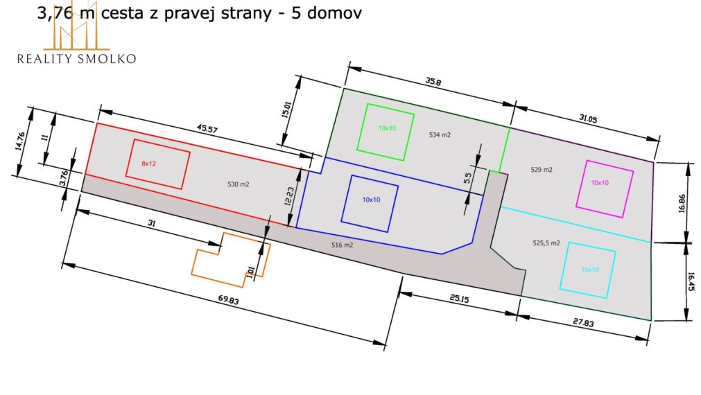 Na predaj pozemky 3175m2 určené k výstavbe rodinných domov - Kecerovské Kostoľany