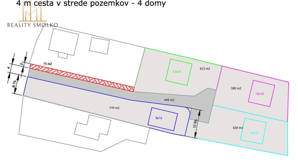 Na predaj pozemky 3175m2 určené k výstavbe rodinných domov - Kecerovské Kostoľany