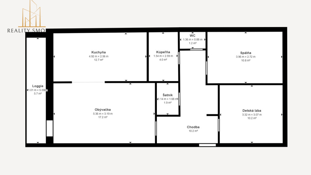 PREDANÉ !!! - Na predaj 3 izbový byt "Pražák" vo vyhľadávanej lokalite - Košice Nad Jazerom