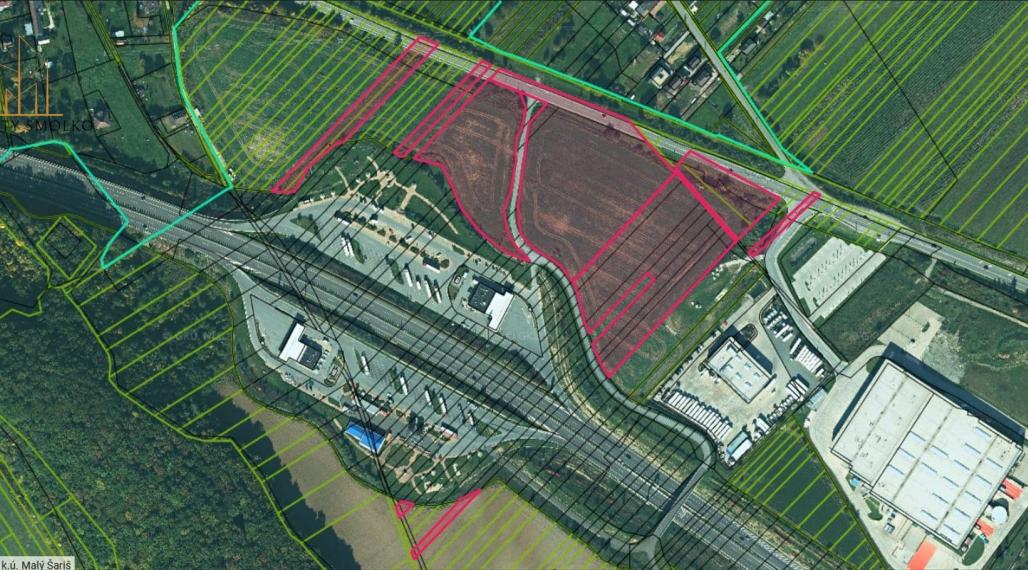 Exkluzívny predaj priemyselného pozemku – Malý Šariš pri Prešove (44 101 m²)